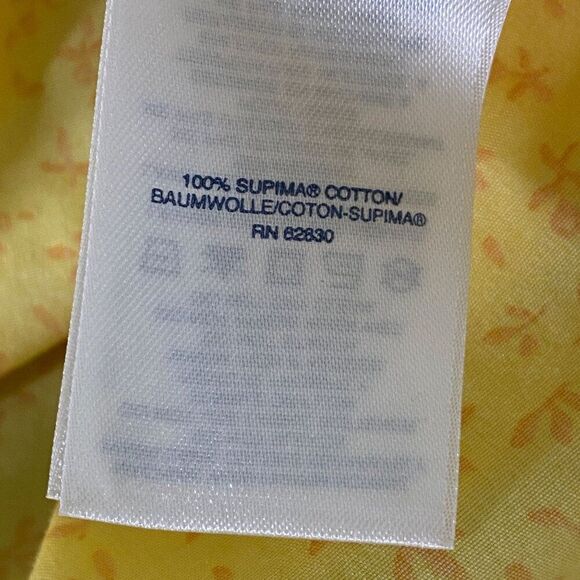 Lands' End No Iron Supima Cotton Shirt Size 16 Button-up Floral Blouse - Picture 7 of 7